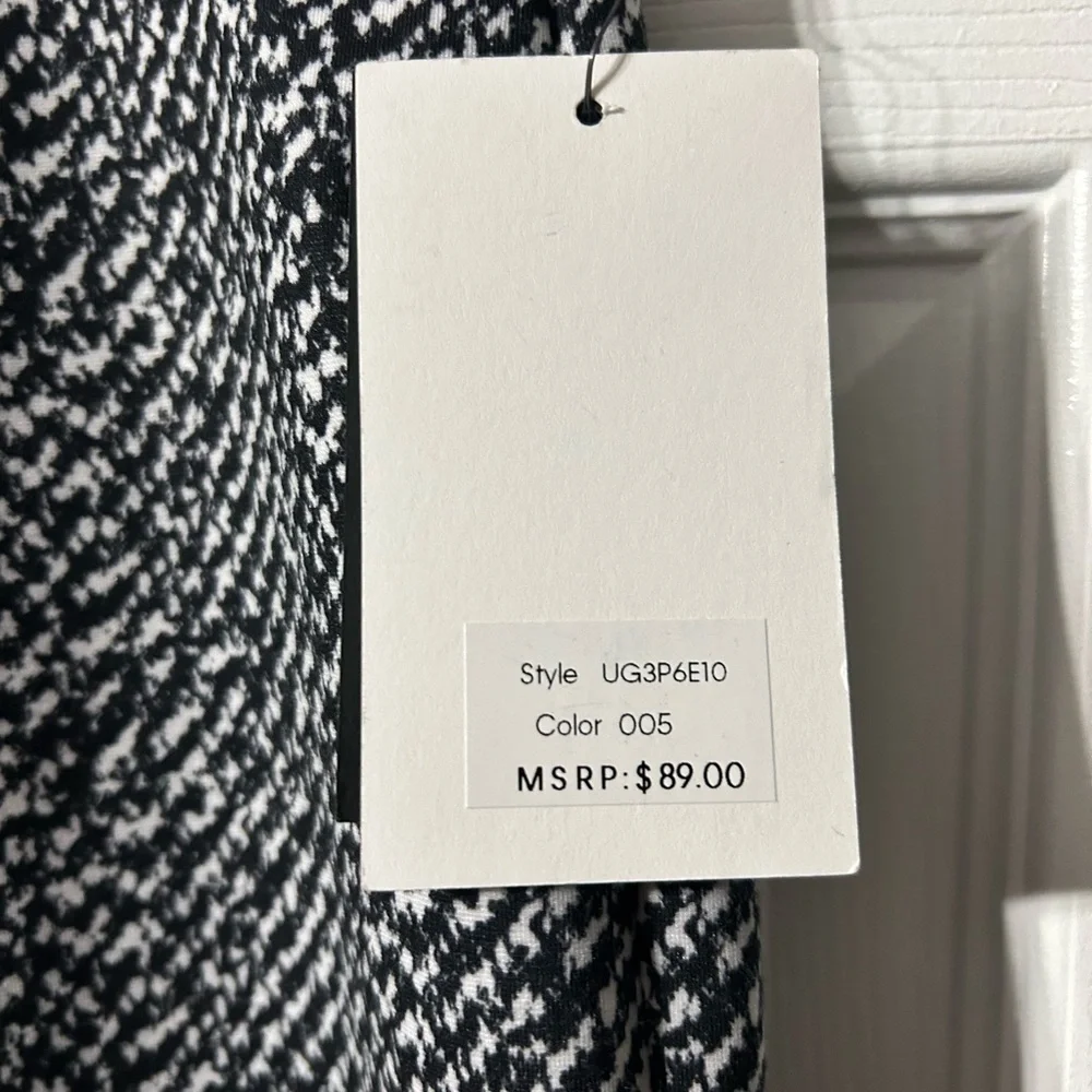 DKNY Black and White Patterned Trousers - Picture 3 of 6